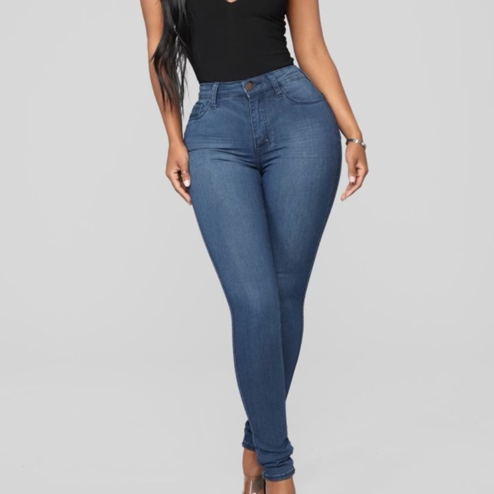 High waist skinny jeans